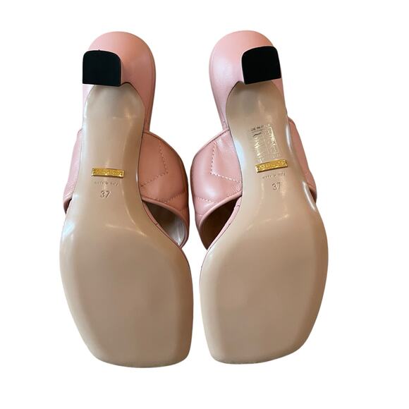Gucci GG Marmont Quilted Pink Leather Thong Sandals Women Size 37.5 / US 7.5 New - Picture 15 of 16